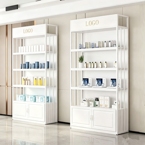 Armoire de présentation cosmétique en métal pour salons de beauté et de coiffure, étagère de rangement multi-niveaux avec étagères amovibles - Product Image 5