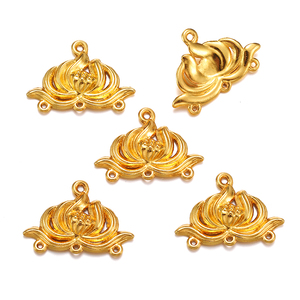 5 couleurs alliage Lotus charme pour Bracelets colliers Linker pendentif bricolage fabrication de bijoux faits à la main 26*18mm <span class=keywords><strong>G123</strong></span> - Product Image 5