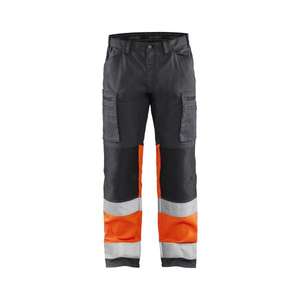 BLAKLADER - 155118119653D84 Pantalones de alta visibilidad elásticos Gris medio/naranja-EAN 7330509863152 ROPA DE TRABAJO DE 2017 - Product Image 1