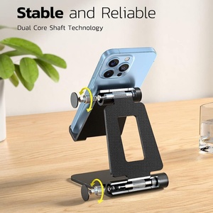 Support de téléphone portable en alliage d'aluminium, support de <span class=keywords><strong>tablette</strong></span> de bureau en métal, support pliable pour smartphone - Product Image 6