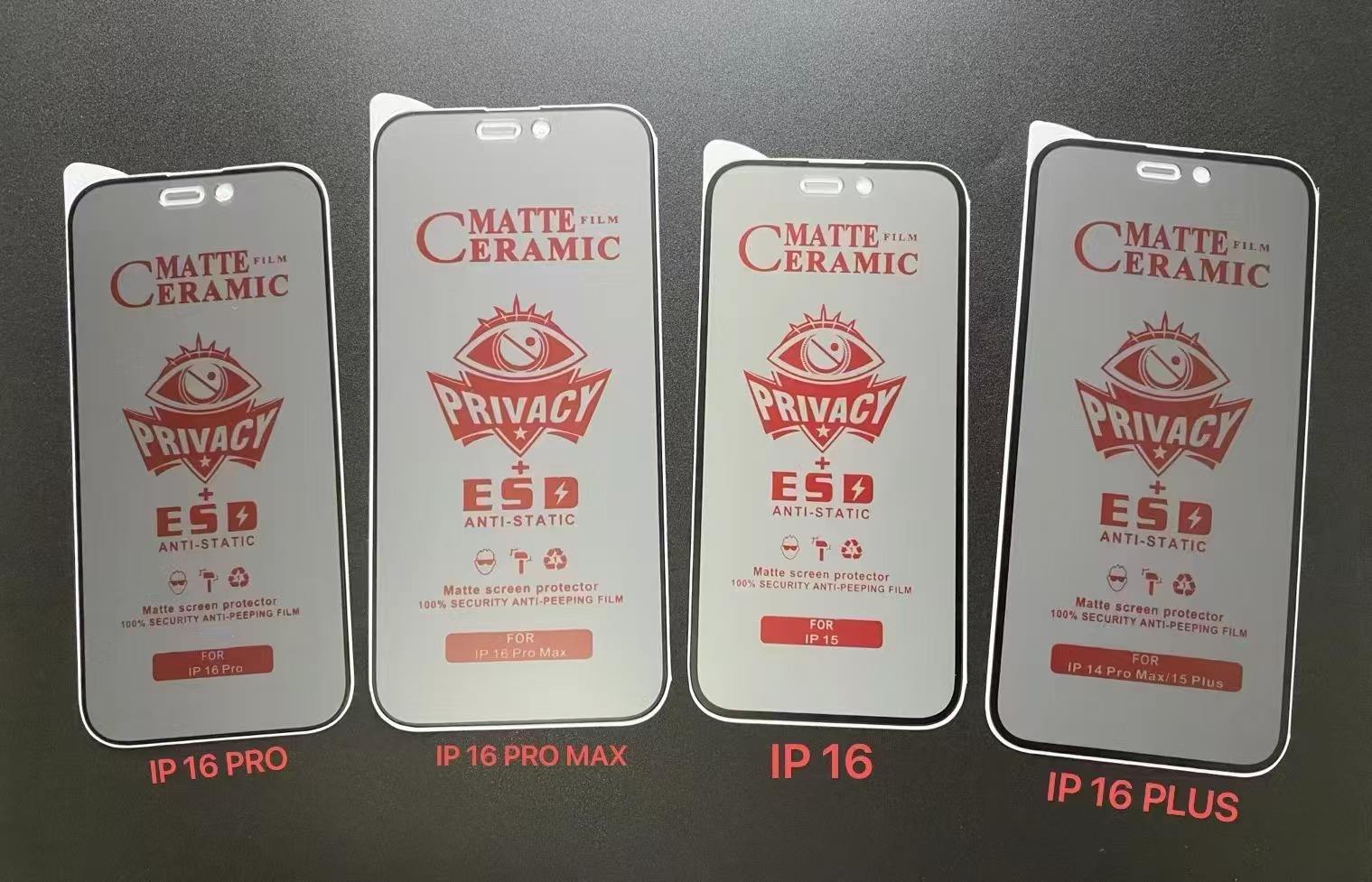 Matte Ceramic Privacy Protector de pantalla a prueba de huellas dactilares