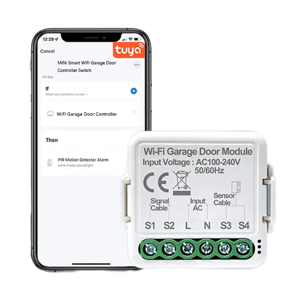 Wifi Mini Garagedeur App Afstandsbediening Tuya Google Smart Home Voice Control Roldeur Open Dicht