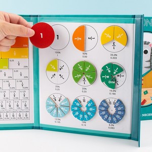Livre <span class=keywords><strong>de</strong></span> Fractions Montessori : Matériel Pédagogique Mathématique, Blocs <span class=keywords><strong>de</strong></span> Correspondance pour Fractions, Décimaux et Pour Centages, Jouet d'Entraînement à la Logique Numérique - Product Image 4