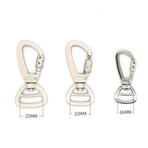 P116 Industrial Grade Zinc Alloy <strong>J</strong> <strong>Hook</strong> and Loop Fastener Dog Leash Buckle for Large Pets - Product Image 4