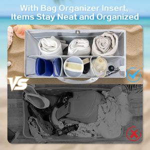 <b>Beach</b> Bag Organizer Inserts for XL Bogg Bag <b>Accessories</b> Original XL Lightweight Mesh Insert Divider Pouch Organizing Rubber Tote - Product Image 3
