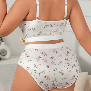 Conjunto de lencería sexy e inocente con estampado floral, estilo francés dulce con encaje. - Product Image 4