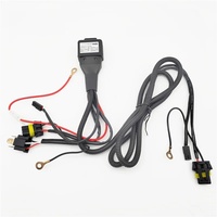 Câblage H4 H4-3 HID LED 35W/55W avec faisceau de câblage, lentille bi-xénon, projecteur bi-LED, câble pour feux de route/croisement, 2 lampes OLIVER pour voiture