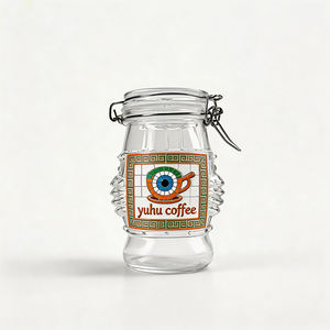 Tarro de vidrio hermético con forma de tambor conga, con tapa sellada, para café instantáneo liofilizado y especias, venta al por mayor - Product Image 4