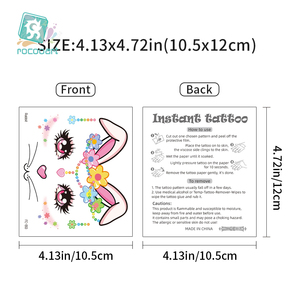 Últimos 12 Signos del Zodíaco Chino, Tatuajes Temporales Seguros para la Piel, DIY, Tatuajes Temporales para la Cara para Fiestas de Cumpleaños Infantiles, Adhesivos para Niñas y Niños - Product Image 2