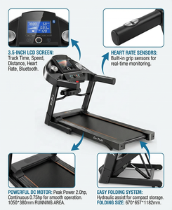 Tapis roulant électrique pliable à vitesse réglable en continu pour la maison, machine à marcher, <span class=keywords><strong>escalade</strong></span> silencieuse, équipement de fitness d'intérieur, perte de poids - Product Image 4
