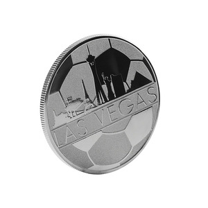 Pièce personnalisée 2d Logo Lettre Pièce en métal en alliage de zinc <span class=keywords><strong>Las</strong></span> <span class=keywords><strong>Vegas</strong></span> Football Compétition Souvenirs Sablage Effet Pièces d'argent - Product Image 3