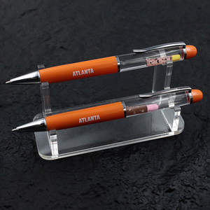 Pulpen Promosi Logo OEM dengan Cairan Mengambang 2D/3D, Alat Tulis Unik, Pulpen Logam Plastik Kuning, Hadiah untuk Acara - Product Image 4