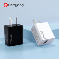 Chargeur rapide USB-C PD 30W avec protection OTP pour ordinateur portable et appareil photo