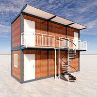 préfabriquée à structure en acier de 2 étages avec panneaux sandwich en Maisons conteneurs modulaires avec salle de bain