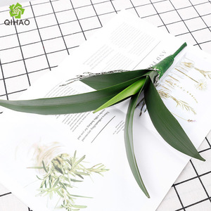 QIHAO Artificial Orchid Leaves Soft PVC High Simulation Home Decoration Living Room <b>Ornaments</b> - Product Image 4