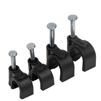 Attache-câble rond à gros clous, 4mm à 40mm, clip avec clou en acier, vente en gros directement des fabricants chinois, livraison gratuite