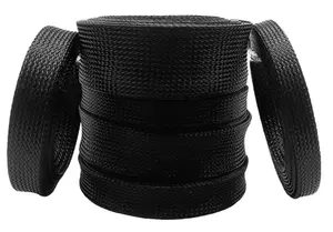 Hot Selling Heat Resistant Flame Resistant Lightweight Braided Sleeve / PPS Expandable Sleeving/braided Cable Wrap