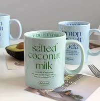 Lettres créatives Tasses en céramique pour petit déjeuner Lait Yaourt Céréales Café-Esthétique Maison Cuisine Ins Tasses décoratives