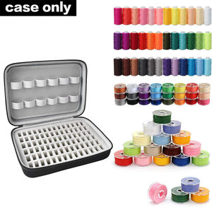 Caja de soporte para bobinas, organizador de hilo, bobinas, caja de almacenamiento de carretes, capacidad para 84 bobinas y 24 carretes de hilo de coser, solo caja - Product Image 1