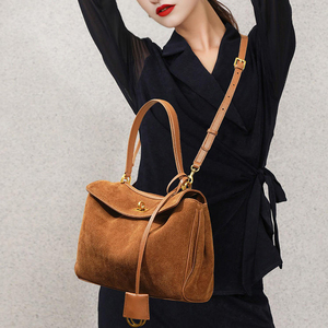 High Quality Luxury Genuine Leather Suede <b>Tote</b> <b>Bag</b> Women's Large Capacity Branded <b>Bags</b> Luxury Women Shoulder <b>Bag</b> Handbag - Product Image 2