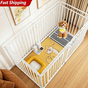 Parque de juegos <span class=keywords><strong>para</strong></span> mascotas de interior, combinable libremente, con puerta de aislamiento y <span class=keywords><strong>valla</strong></span> de entrenamiento <span class=keywords><strong>para</strong></span> ir al baño, <span class=keywords><strong>para</strong></span> <span class=keywords><strong>perros</strong></span> pequeños y medianos - Product Image 2