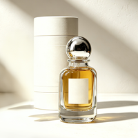 Flacon de parfum cylindrique rond en verre transparent, atomiseur vide, finition mate, emballage cosmétique de luxe personnalisé, diffuseur à bâtonnets