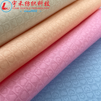 Nouveau tissu jacquard tricoté extensible, teint, à carreaux, en forme de cœur, respirant, en sandwich 3D, 300 GSM, pour textiles de maison et empeignes de chaussures pour filles