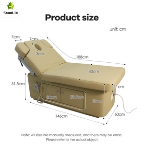Table de massage électrique de luxe beige pour salon de beauté, <span class=keywords><strong>2</strong></span> <span class=keywords><strong>moteurs</strong></span>, chaise de massage électrique, table de soin du visage, lit de spa – Offre spéciale - Product Image 6