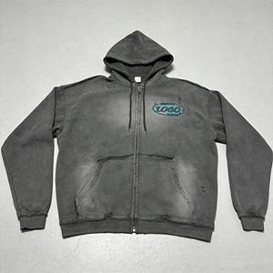 <b>Mens</b> Oversized Hoodies <b>Pullover</b> Women Fall Acid Wash Plain Preppy Hoodie Streetwear Cotton Vintage Hooded Sweatshirt - Product Image 1