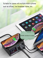 Cargador Multifuncional Superrápido e Inteligente 2026 de 110w PD3.0 + QC3.0 para Smartphones, Laptops, Cámaras, Relojes, Enchufe UK/EU
