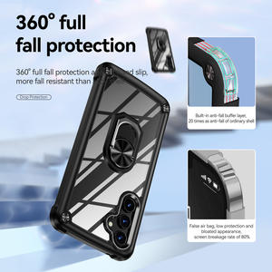 Armure tpu pc anneau de support Combo antichoc Transparent couverture arrière <span class=keywords><strong>pochette</strong></span> pour <span class=keywords><strong>Samsung</strong></span> Galaxy A54 A52 A32 <span class=keywords><strong>5G</strong></span> étuis - Product Image 4