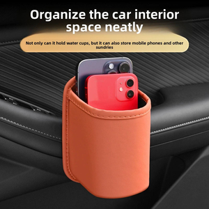 Support de tasse universel en PU pour portière de voiture, boîte de rangement multifonctionnelle, organisateur de siège arrière – Vente directe usine - Product Image 2