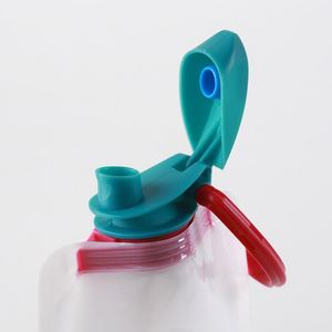 Bolsa de Agua Plegable de Plástico, Botella de Agua Portátil, Flexible y Reutilizable para Viajes con Clip de Mosquetón - Product Image 4