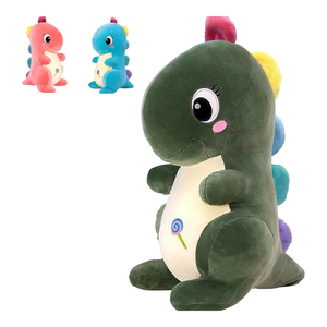 Premium Cartoon Animal Broderie Yeux Multi Couleur Pointes En Peluche Vert <span class=keywords><strong>Dino</strong></span> Jouer Confort Câlin Jouet Dinosaure Animal En Peluche Pack - Product Image 1