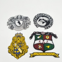 Custom Cool Moreel Designer Hoed Stof Geweven Volledig Geborduurd Logo Ijzer Op Borduurwerk Badges Patches Voor Jassen Hoeden Kleding