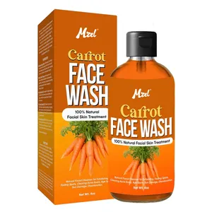Carrot Face Wash for Skin Brightening Natural Carrot Liquid Soap for Spots on Face, Body, Neck, Underarm