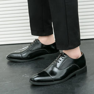 Zapatos Oxford de Hombre Británicos, Impermeables, de Cuero Genuino, Punta Cerrada, Hechos a Mano, para Boda, Formales, Casuales de Negocios, Antideslizantes, con Hebillas y Correas - Product Image 3