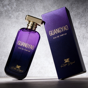 Venta al por mayor de fábrica: Botella de perfume de lujo vacía de 100 ml, personalizada, con degradado <span class=keywords><strong>morado</strong></span> y pulverizador. - Product Image 4