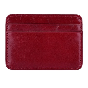 Boshiho Vintage Style Men's Slim Genuine Leather Minimalist Business Credit <b>Card</b> <b>Holder</b> Brown/Black - Product Image 3