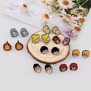 Горячая распродажа, мини-эмалевые ювелирные изделия, персонализированные Мультяшные аниме-фигурки из нержавеющей стали, мягкие эмалевые серьги-гвоздики - Product Image 2