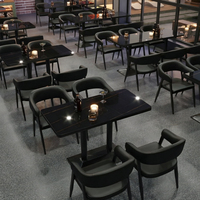 Meubles de restaurant de luxe, bars à vin commerciaux, tables de café, tables à manger avec chaises, canapé en cuir pour la restauration