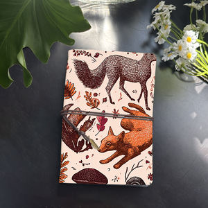 Vintage A6 taccuino fatto a mano pagine sostituibili perfetto regalo per il giorno dell'insegnante per educatori con <span class=keywords><strong>volpe</strong></span> scoiattolo foglie di lumaca Mushr - Product Image 1