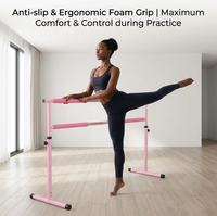 Barre de danse réglable en acier WDG-001, fabrication directe d'usine en Chine, barre de ballet double portable, 120x70x120cm, capacité de 5 à 10 kg