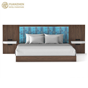 लक्जरी आधुनिक होटल फर्नीचर कस्टम ठोस ओक लकड़ी पर्यावरण के अनुकूल टिकाऊ 4 साल की वारंटी बेडरूम सेट बिस्तर फ्रेम हेडबोर्ड - Product Image 1