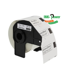 Rollo de etiquetas térmicas de papel autoadhesivo, Compatible con DK-11209, DK-1209, DK11209, DK1209, DK 11209, 1209, negro sobre blanco - Product Image 1