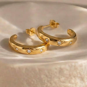 Pendientes colgantes de moda, joyería de moda para mujer, pendientes de joyería fina, pendientes de acero inoxidable chapados en oro, bisutería 18K - Product Image 3