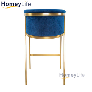 Taburetes de bar azules de fábrica, sillas de <span class=keywords><strong>mesa</strong></span> de acero inoxidable para <span class=keywords><strong>Cocina</strong></span> - Product Image 3