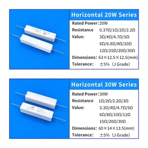 Resistore Ceramico Orizzontale ad Alta Frequenza da 5W, 7W, 10W, 15W, 20W, 30W, con Resistenza da 1 Ohm a 30 Ohm - Product Image 5