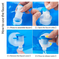 5L 10L Portable Camping En Plein Air Pliant Sac D'eau Hydratation Pliable Seau Camping Stockage D'eau