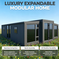 Casa Prefabricada Modular Expandible Moderna, Casa Contenedor Portátil de Alta Gama, Estructura de Acero Aislada para Villa Vacacional o Jardín